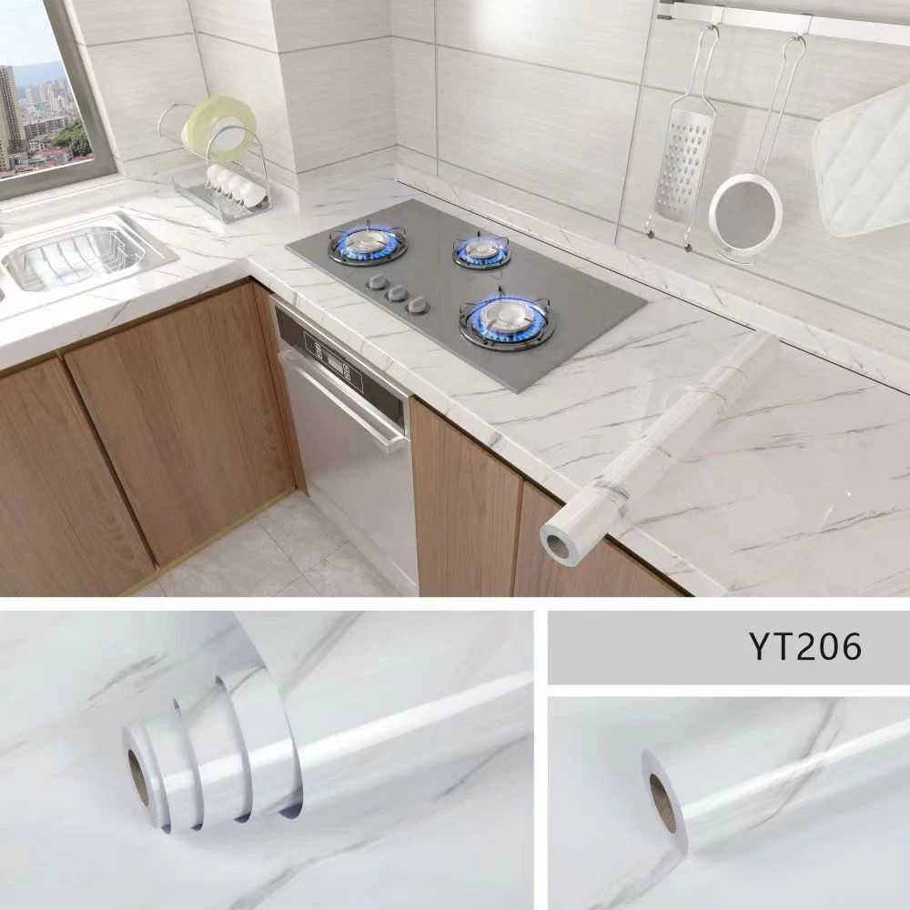 40cm kitchen waterproof and oil resistant PVC self-adhesive marble wall sticker