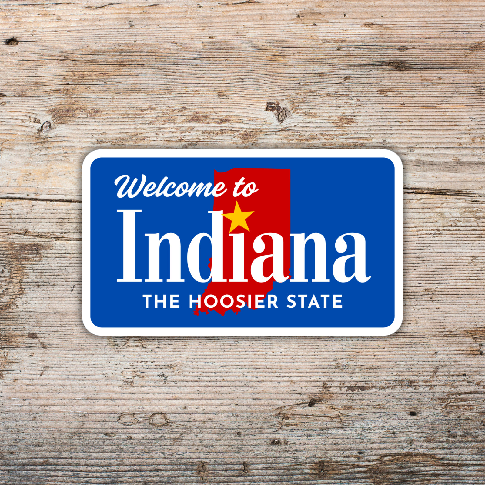 Welcome to Indiana Sticker The Hoosier State Vinyl Decal Waterproof Travel