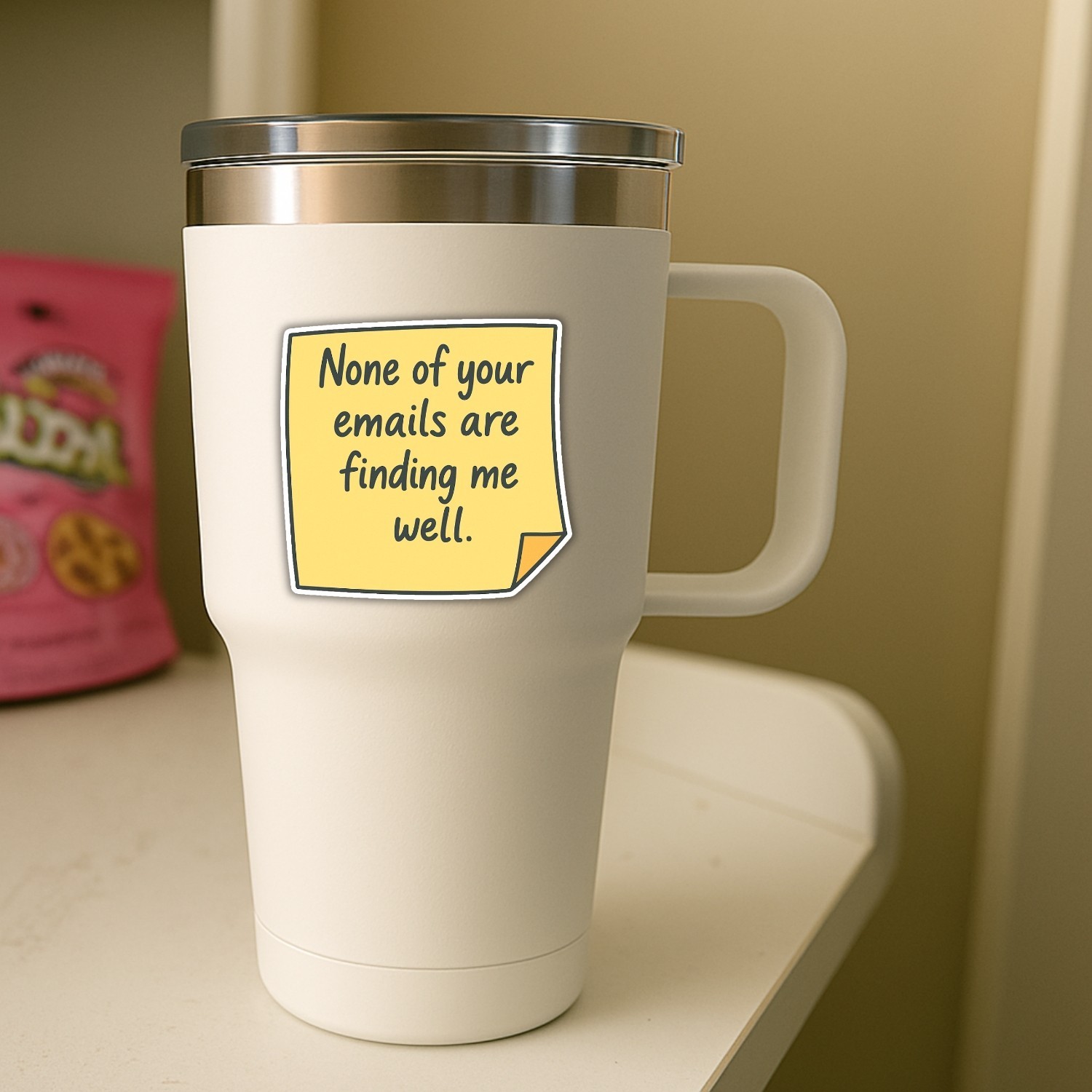4Pcs Sarcastic "None of Your Emails" Vinyl Stickers – Funny Coworker Gift