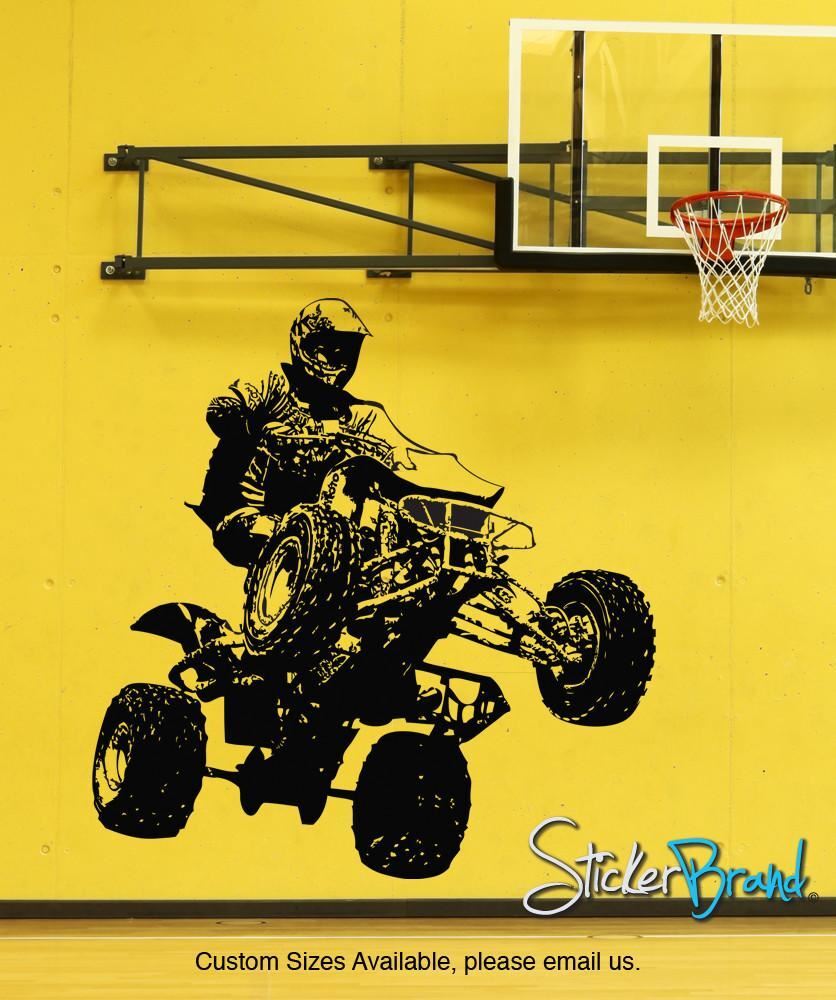 Quad Bike Motocross Vinyl Wall Decal Sticker. #JH242