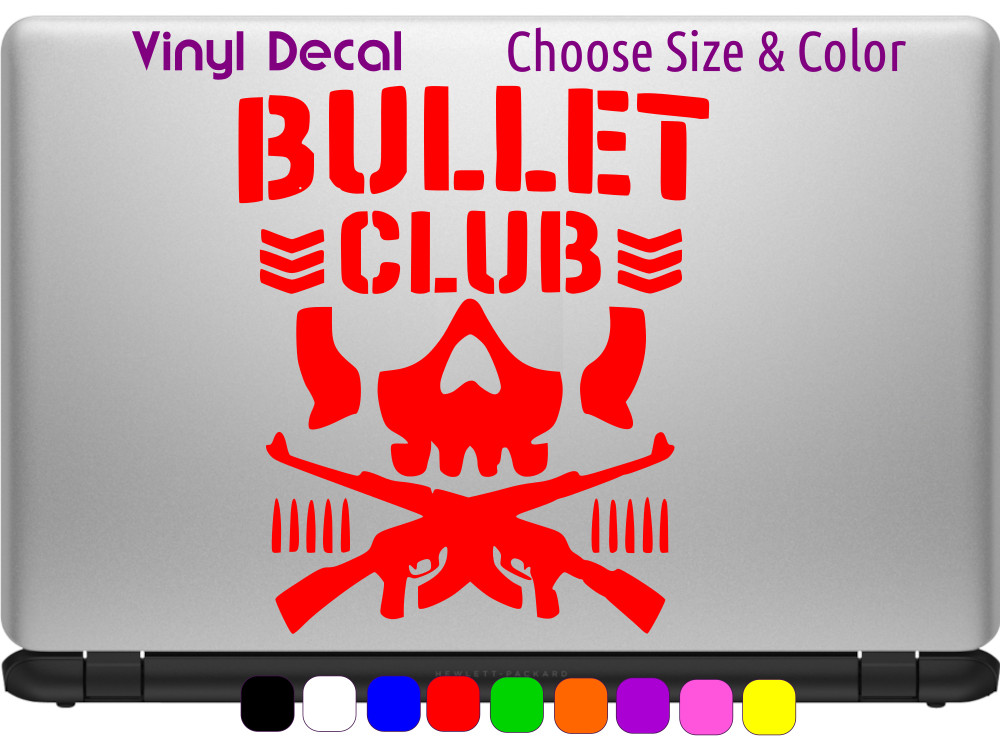 BULLET CLUB SKULL NJPW AEW Wrestling Window Vinyl Sticker CHOOSE SIZE COLOR