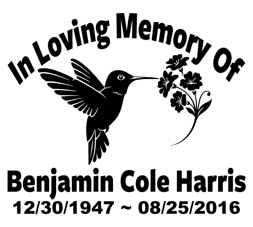 In Loving Memory Decal Hummingbird Flowers Floral Bird Car Window Vinyl Sticker