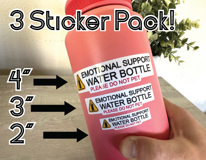 Emotional Support Water Bottle Sticker, Stickers for Hydroflask, Water Bottle