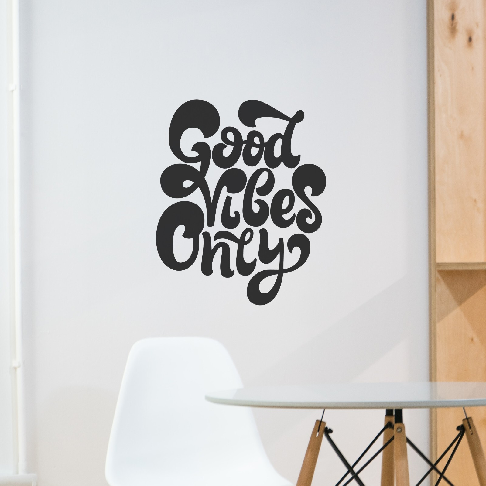 Good Vibes Only Inspirational Wall Decals Bedroom Motivational Quote Sticker