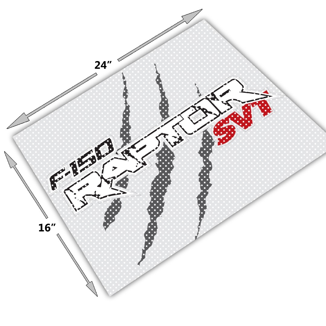 24" F-150 Raptor Claw Marks 3M Perforated Unobstructed View Decorative Decal