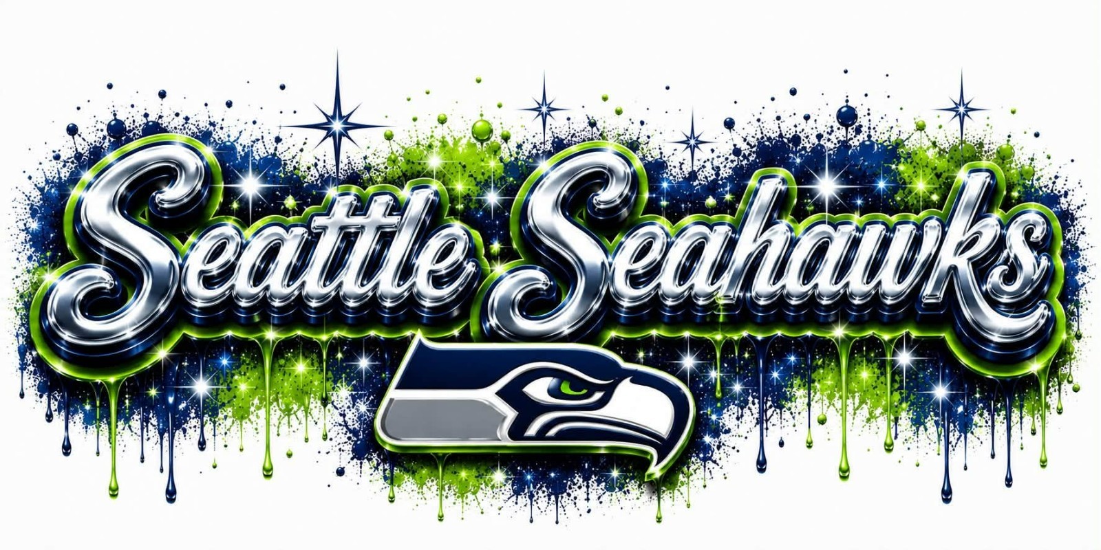 Seattle Seahawks Sticker Decal Car Truck Wall Mirror Phone Tumbler Bumper Window