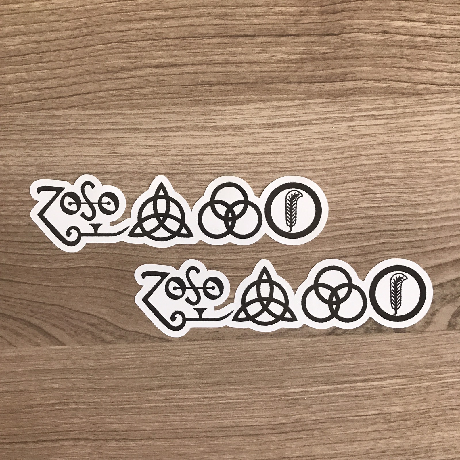 Led Zeppelin Symbols 5" Wide Vinyl Sticker – BOGO