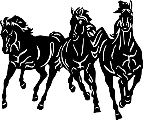 Horse Wild Horses Art Running Wall Car Truck Window Laptop Vinyl Decal Sticker