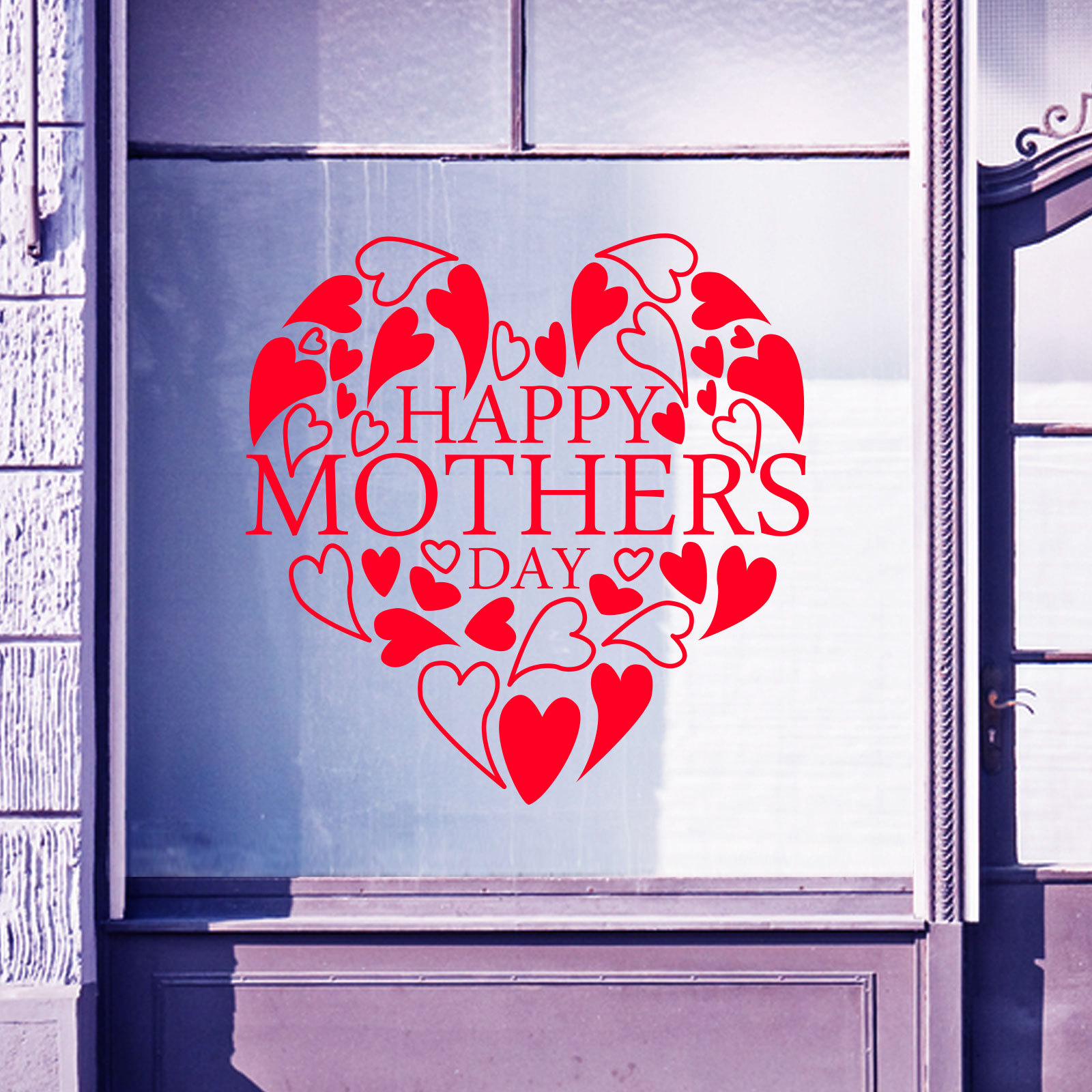 Happy Mothers Day Wall & Window Stickers Mother Decals Shop Window Display A336