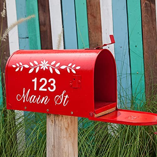 10 Sheets Mailbox Numbers Street Address Vinyl Decal White Waterproof Mailbox