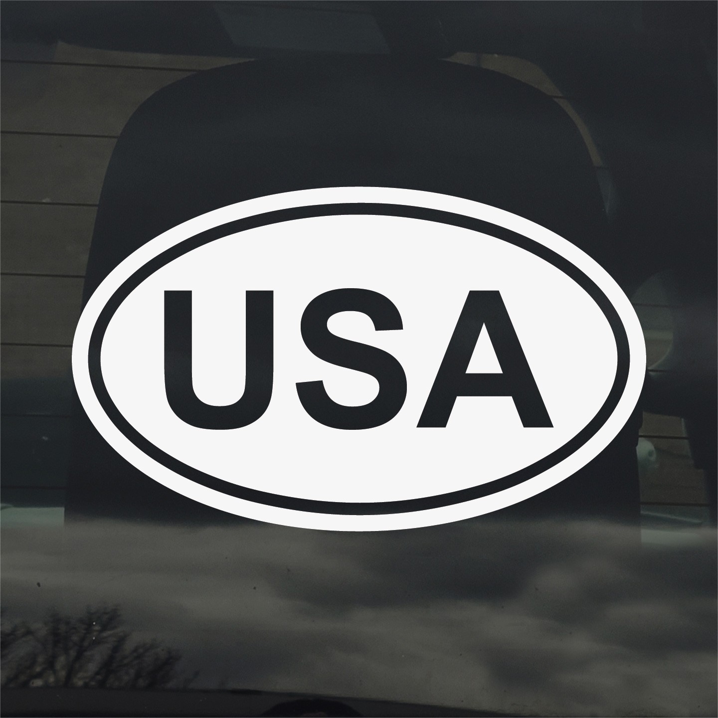 United States of America USA Oval Country Code Vinyl Decal Sticker