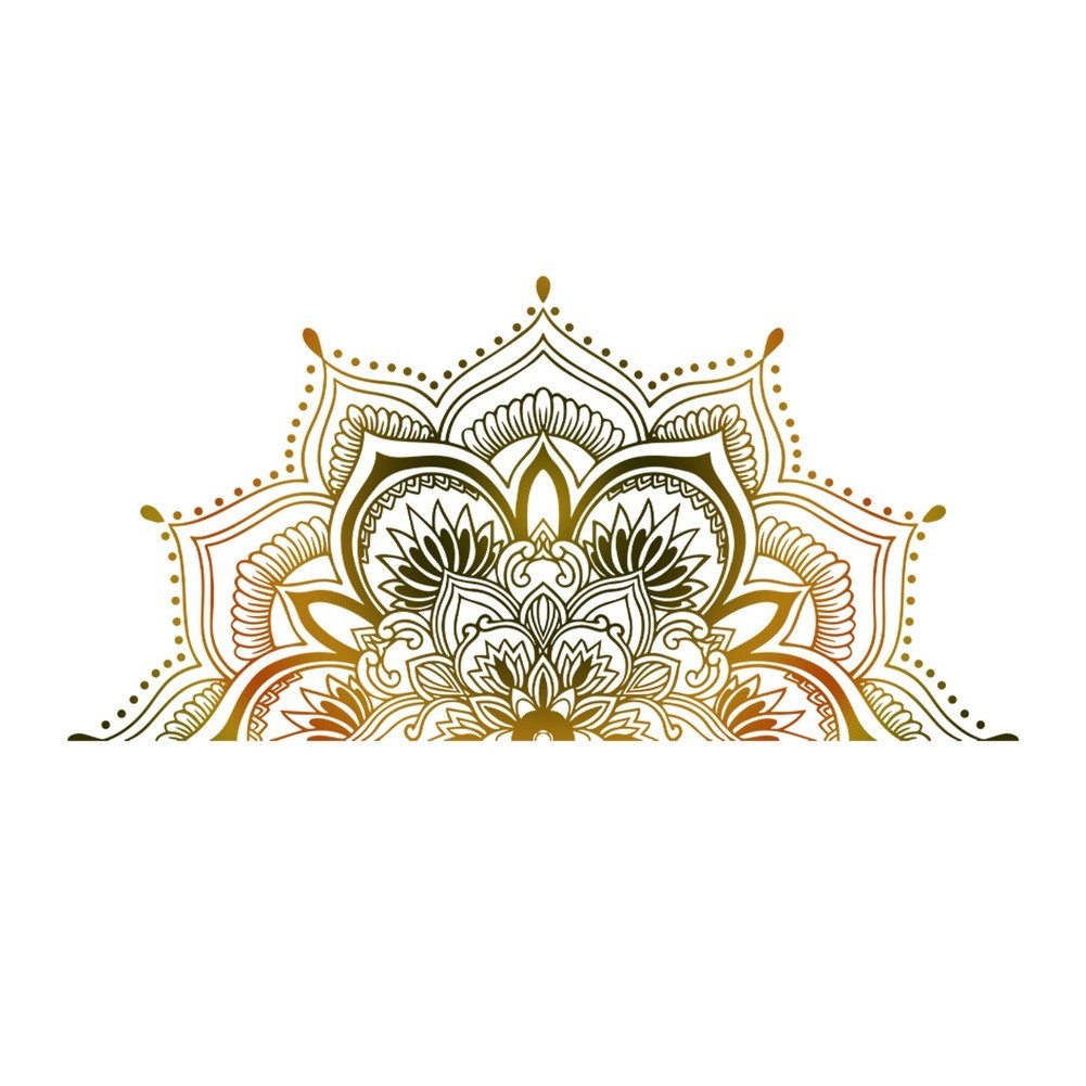 Large Lotus Mandala Wall Decals for Living Room Bedroom Lightweight and