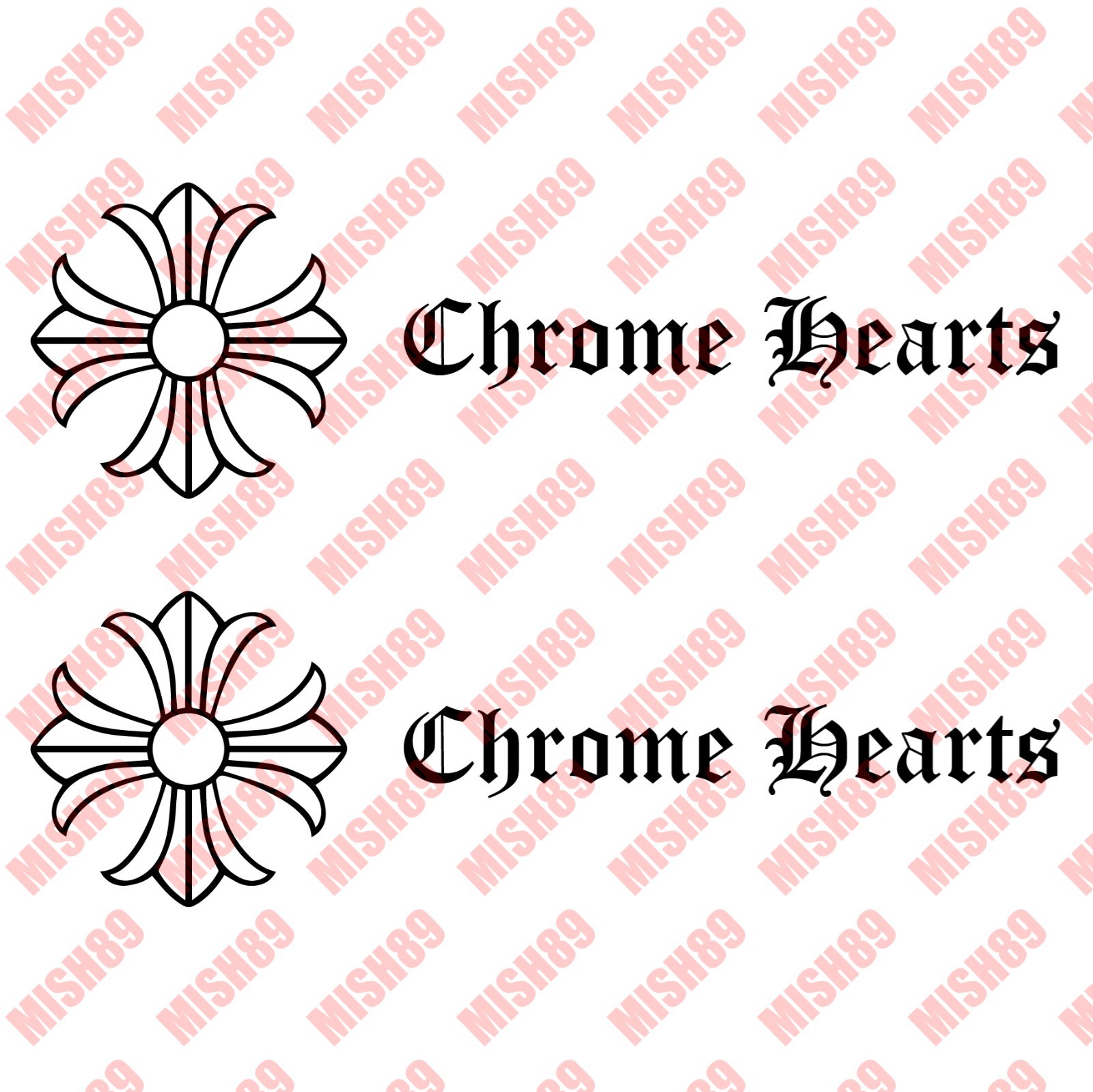 Chrome Hearts Sticker Chrome Heart Banner Laptop Window Decals Vinyl – Any Size