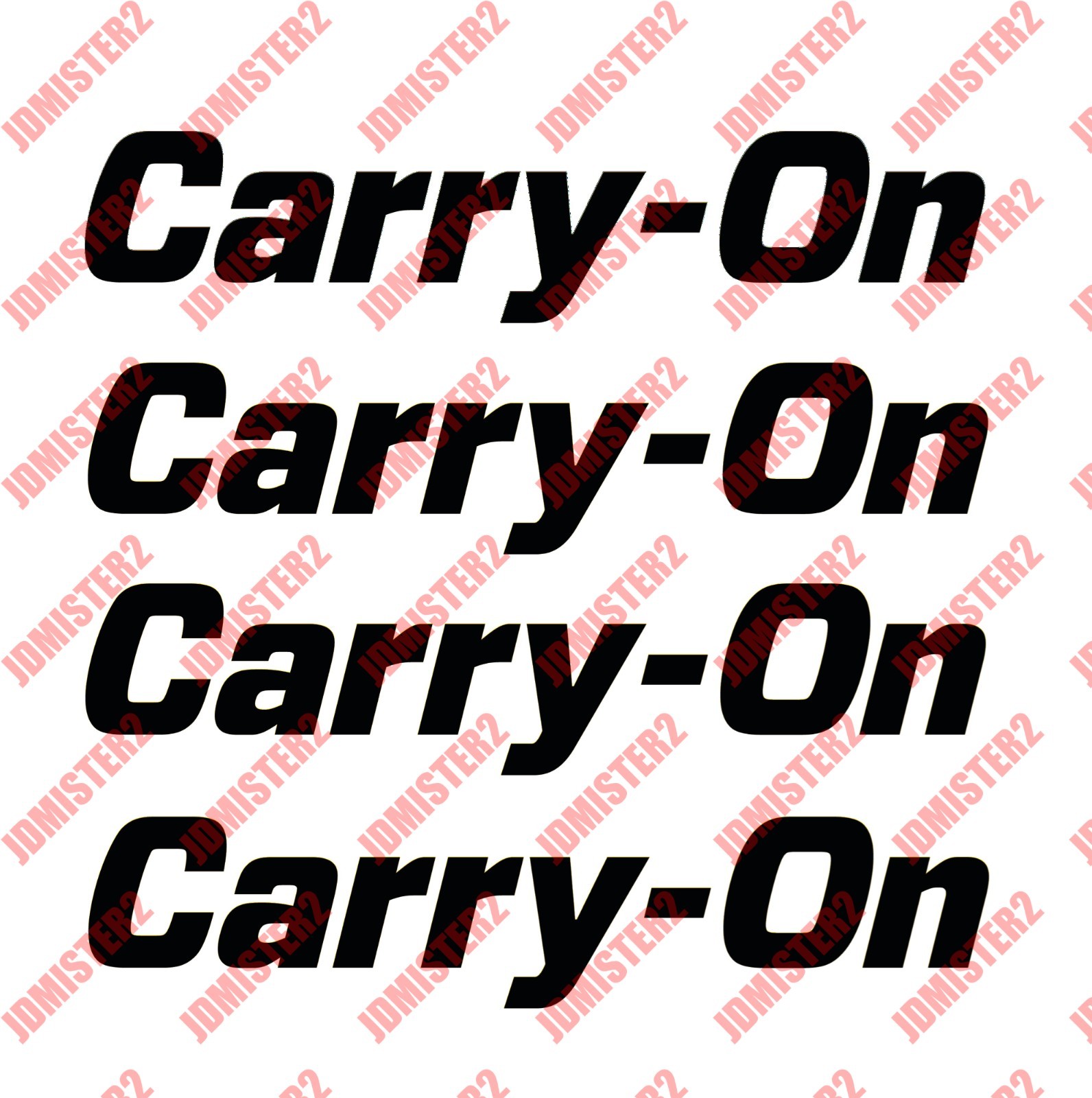 Carry-On TRAILER Decals Die Cut Vinyl Decals Trailer Stickers – Any Size & Color