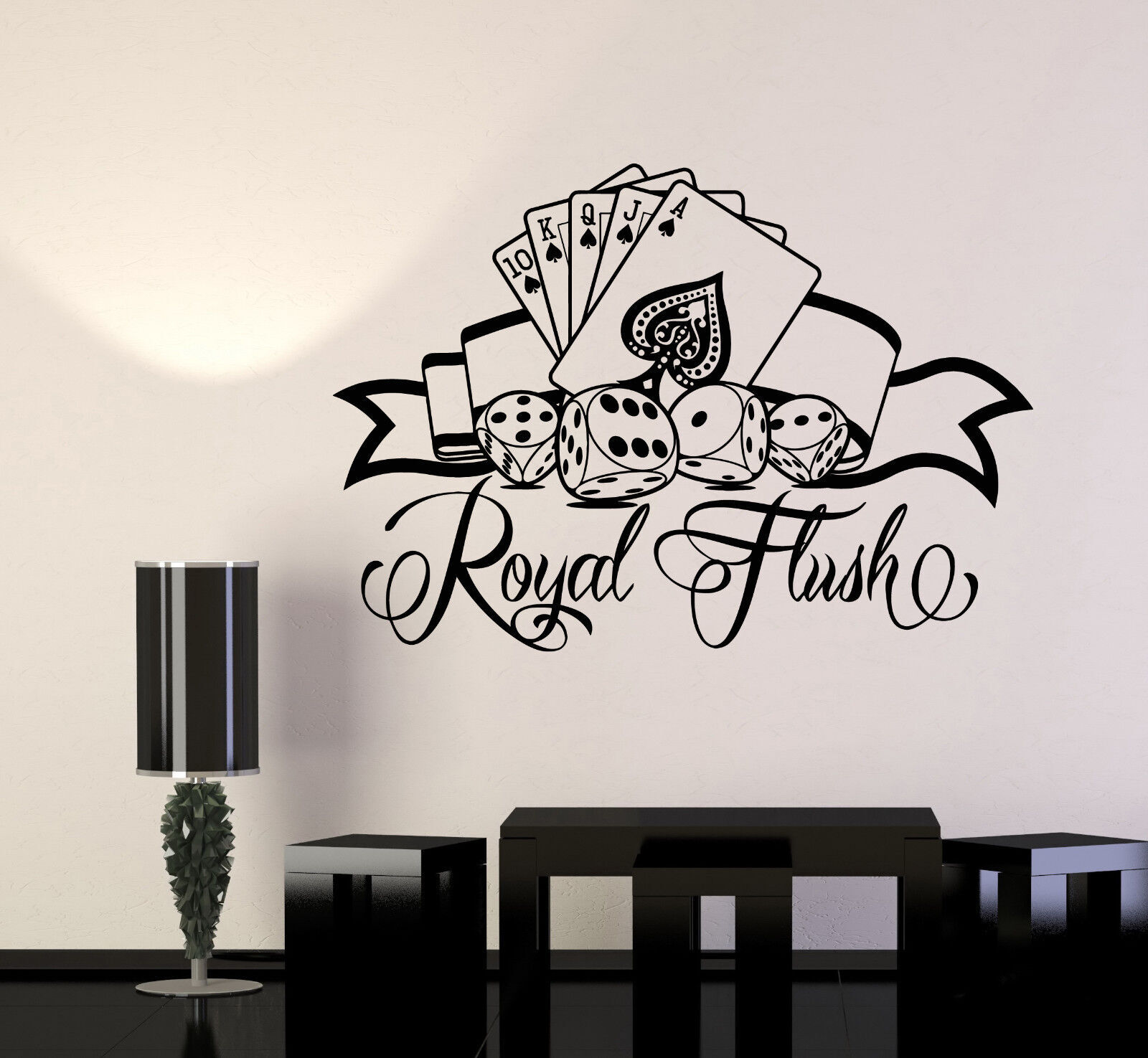 Vinyl Wall Decal Casino Logo Cards Poker Games Of Chance Stickers (3250ig)