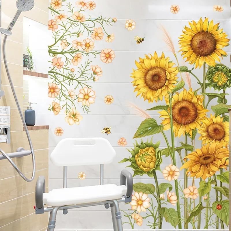 12×36 Inch Set of 2- Floral Wall Decals for Decor, Self Adhesive #7