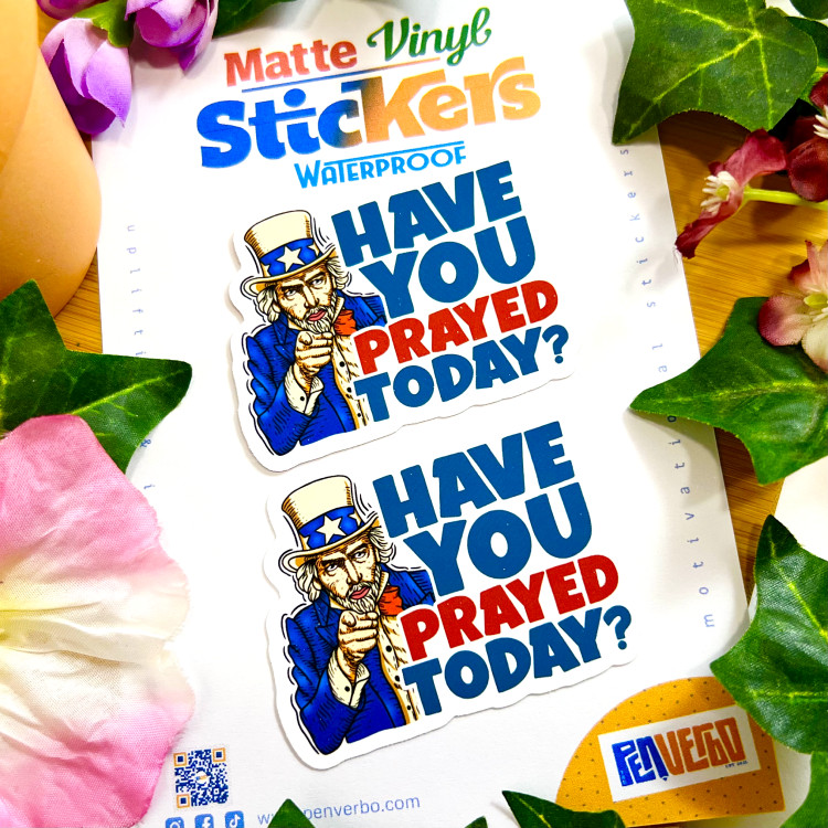 Have You Prayed Today Sticker 2pcs | Inspirational Catholic Sticker | BV201