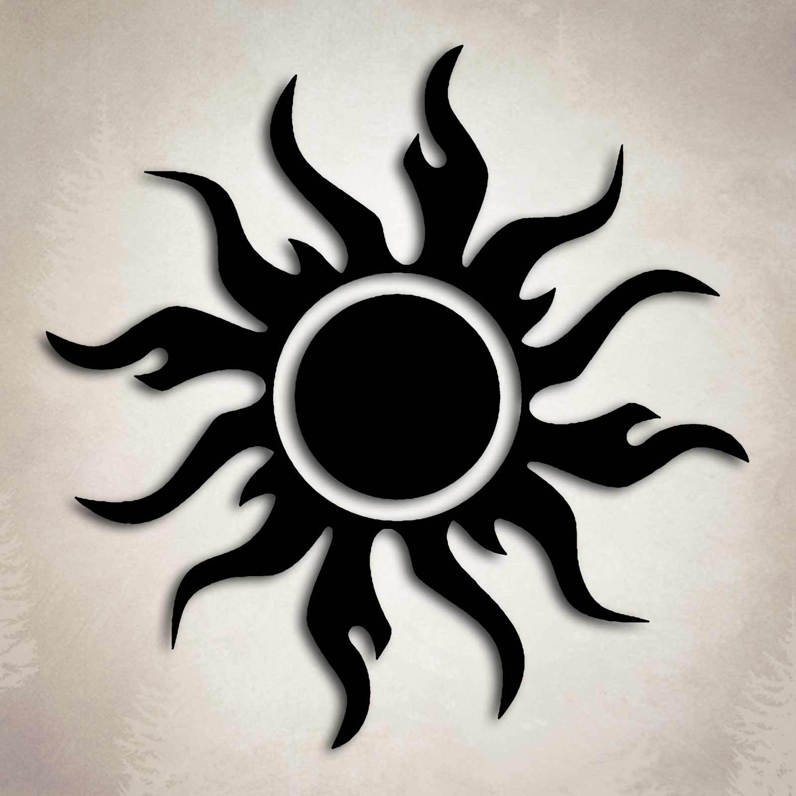 Tribal Sun Decal Car Truck Window Fire Flame Earth Energy Sticker Tattoo USA