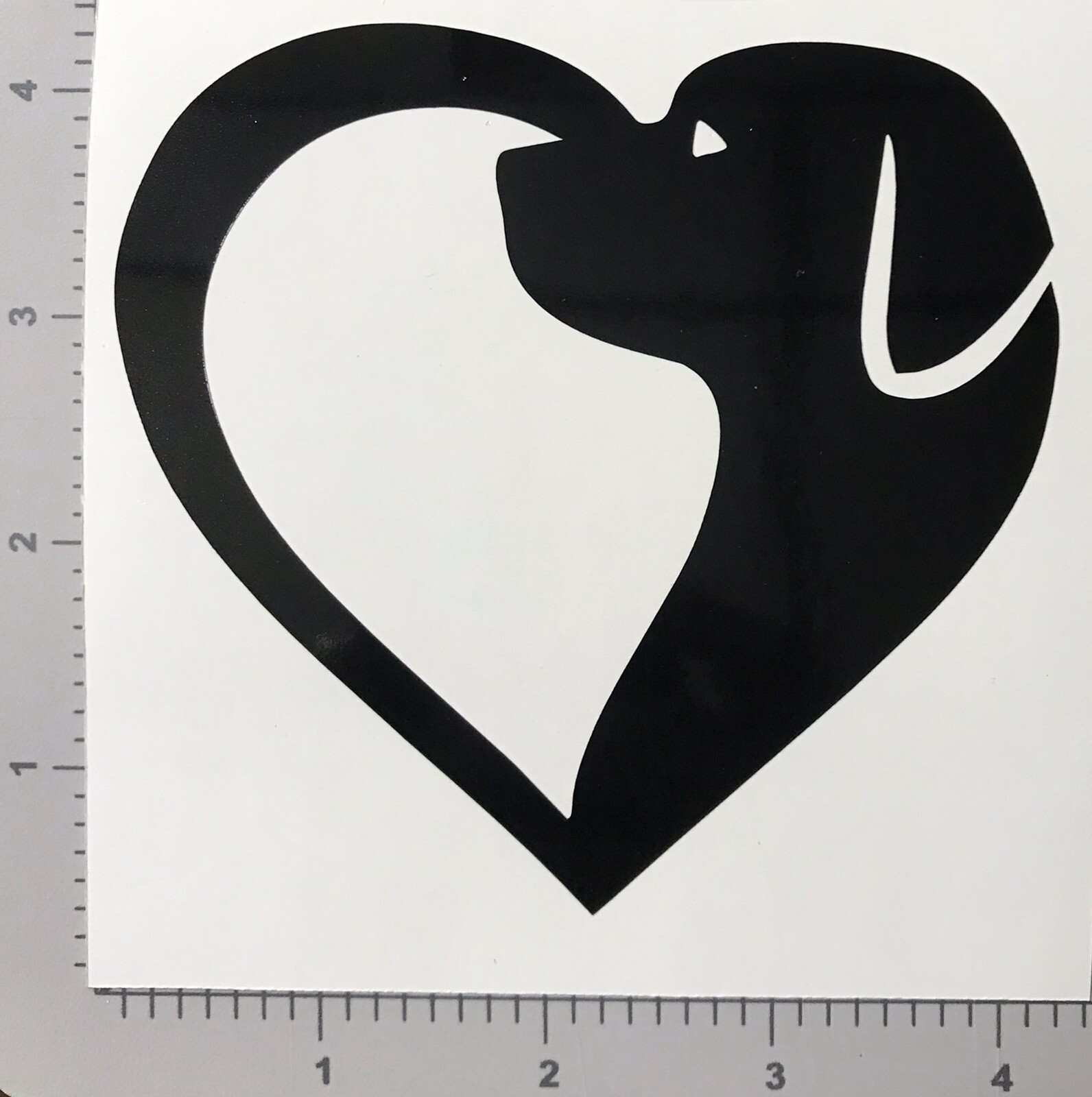 HEART DOG Vinyl Decal Sticker Window Wall Bumper Animal Adopt Dog Cat Love Pet