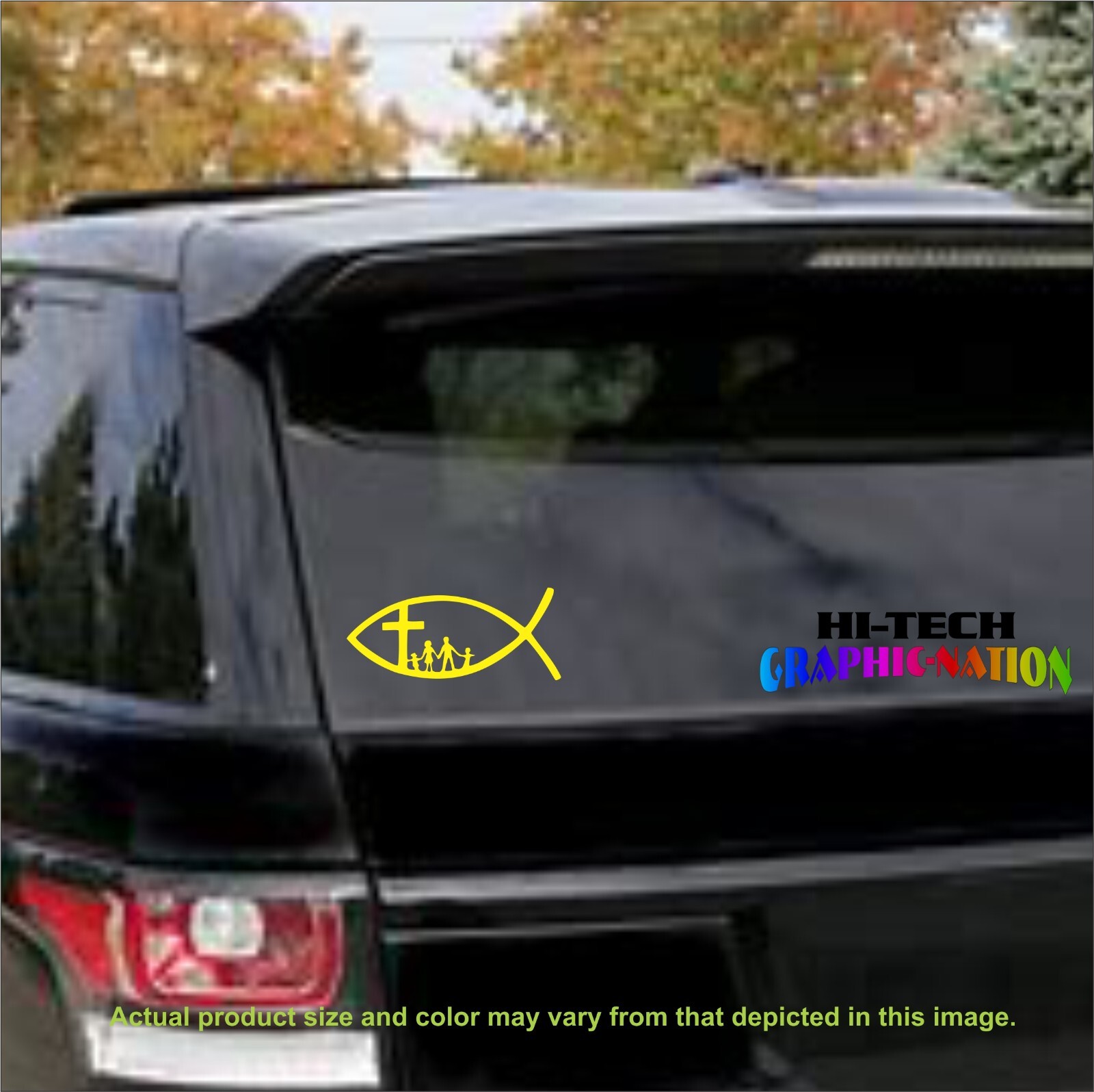 Christian Fish Jesus Fish Vinyl Decal Car Sticker Faith Fish 116 Fish John 3:16