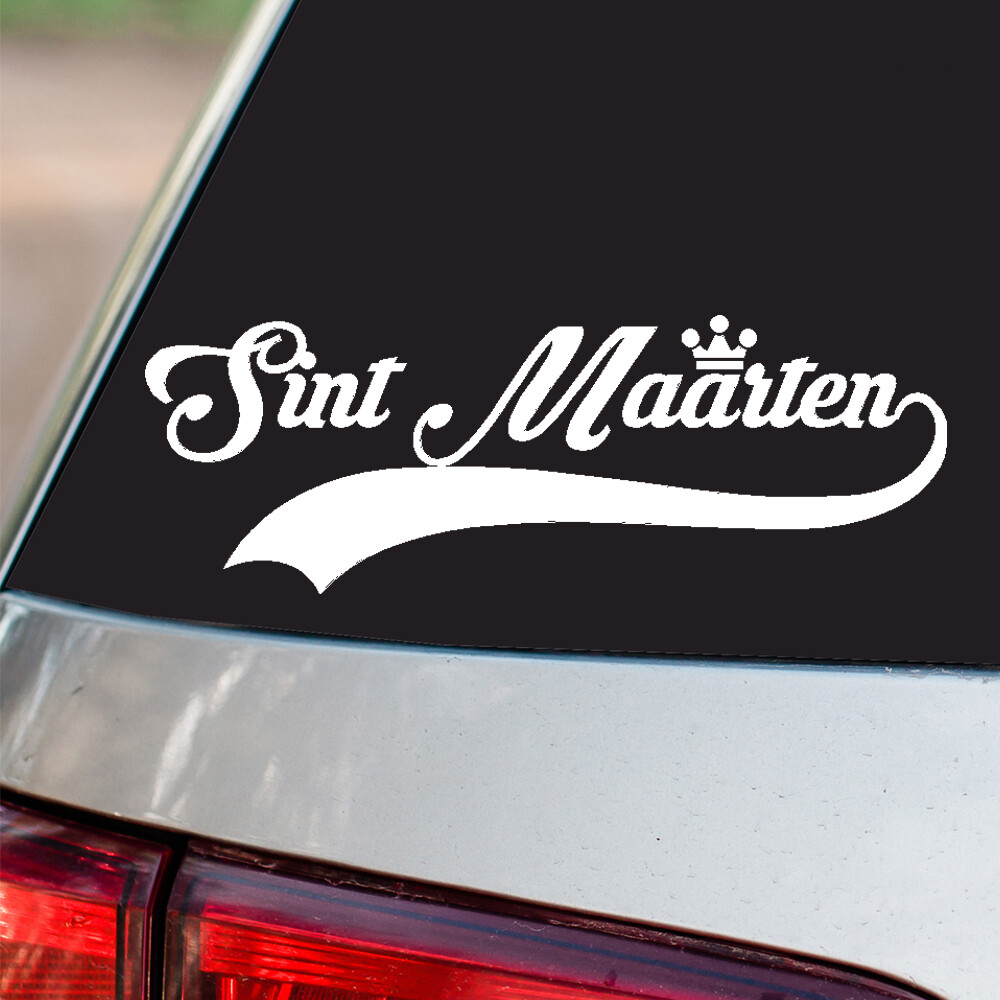 Sint Maarten Sticker Country Pride all sizes chrome and regular vinyl colors