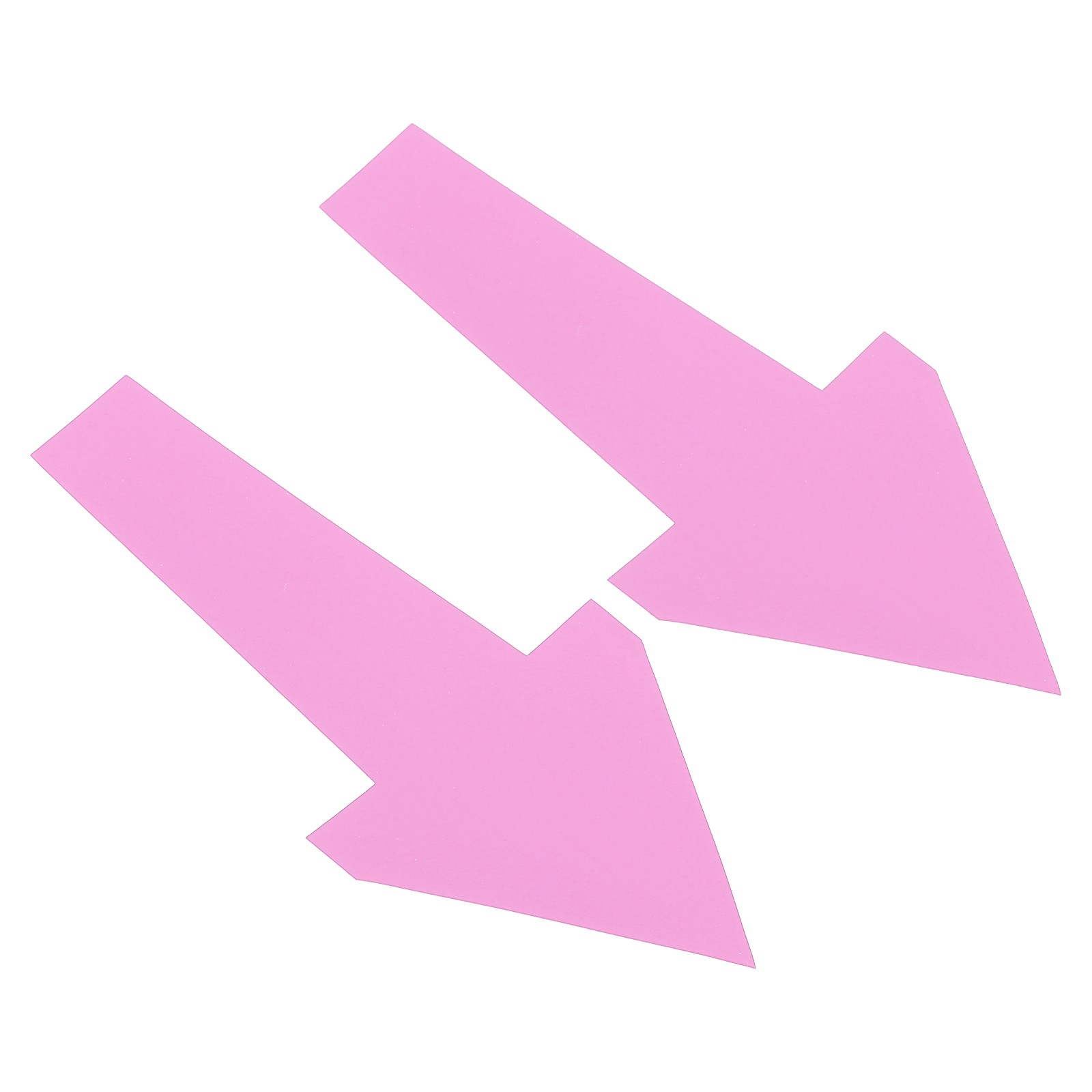 10Pcs 8" x 4" Arrow Sticker, PVC Self Adhesive Arrow Sign, Pink