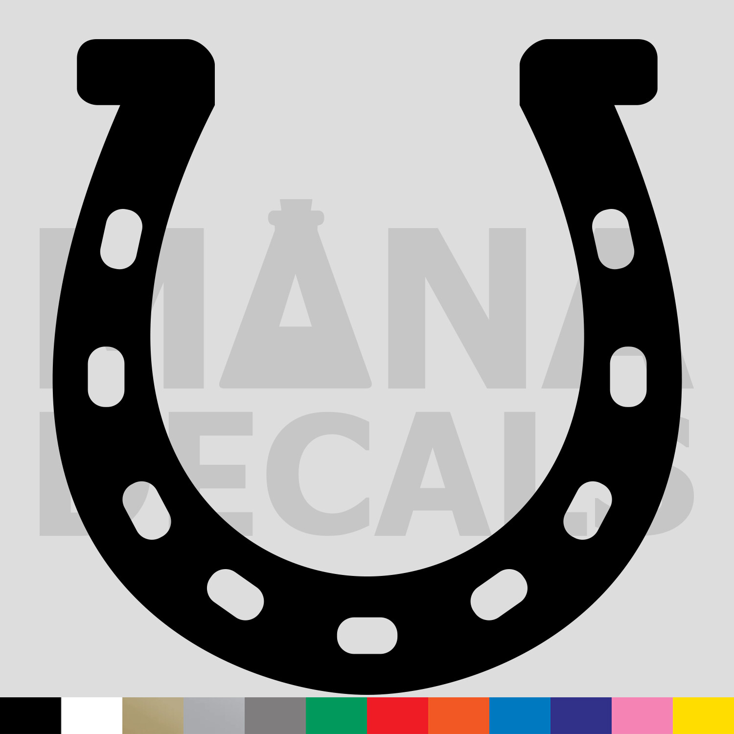 Horseshoe Vinyl Die Cut Decal Sticker – Horse Horses Luck Lucky Animal