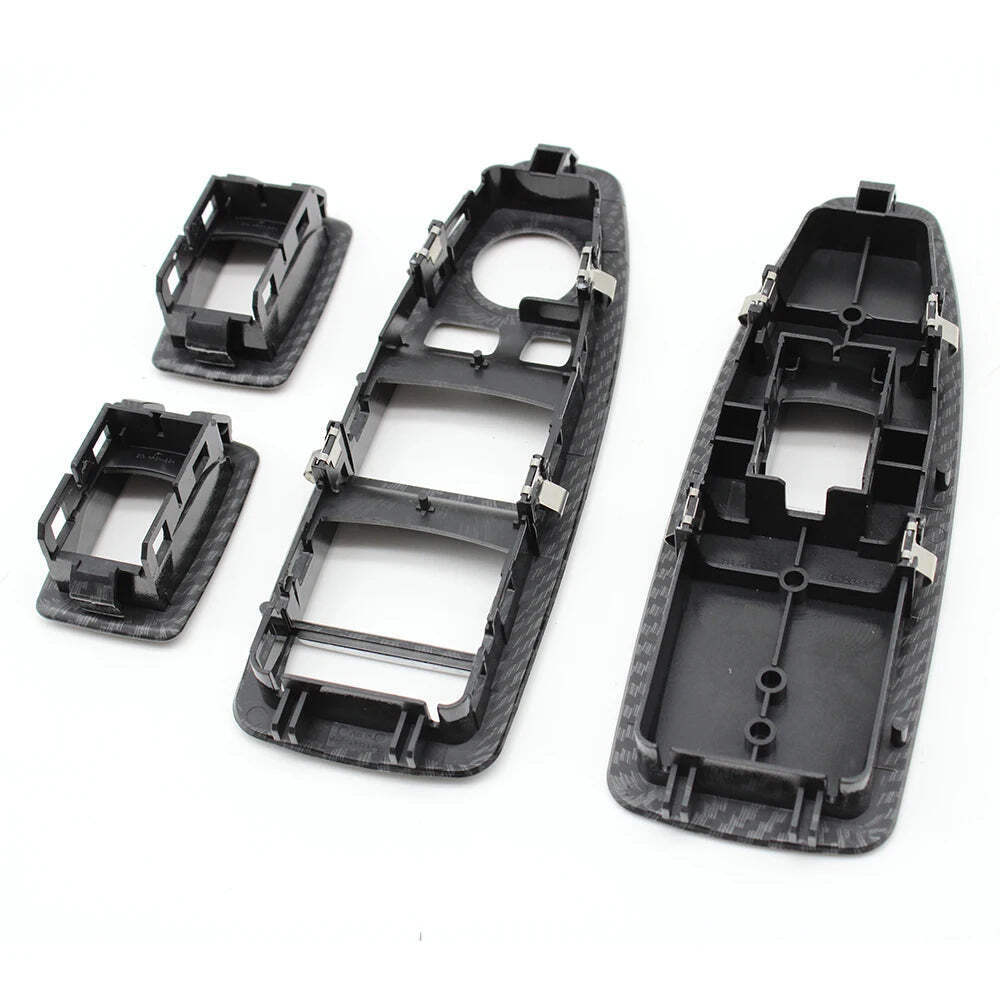 Interior Door Carbon Fiber Window Regulator Switch Panel Trim Cover Replacement