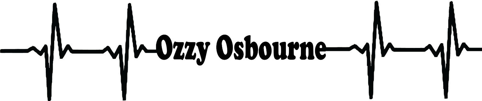OZZY OSBOURNE Black Sabbath heartbeat heart beat vinyl decal bumper sticker