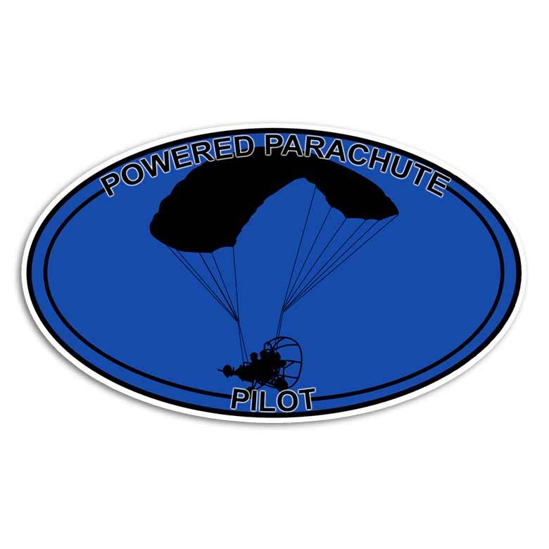 Powered Parachute Sticker Paraglider Decal Pilot Aircraft Ultralight Sky USA
