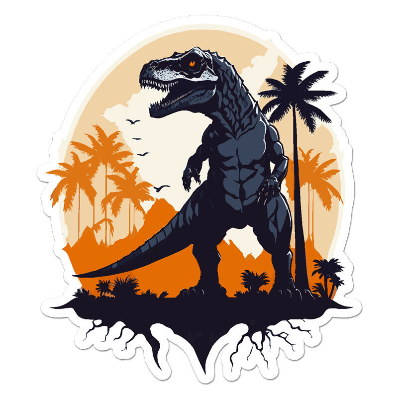 T-Rex Dinosaur, Vinyl Decal Sticker, Indoor Outdoor, 3 Sizes, #11691
