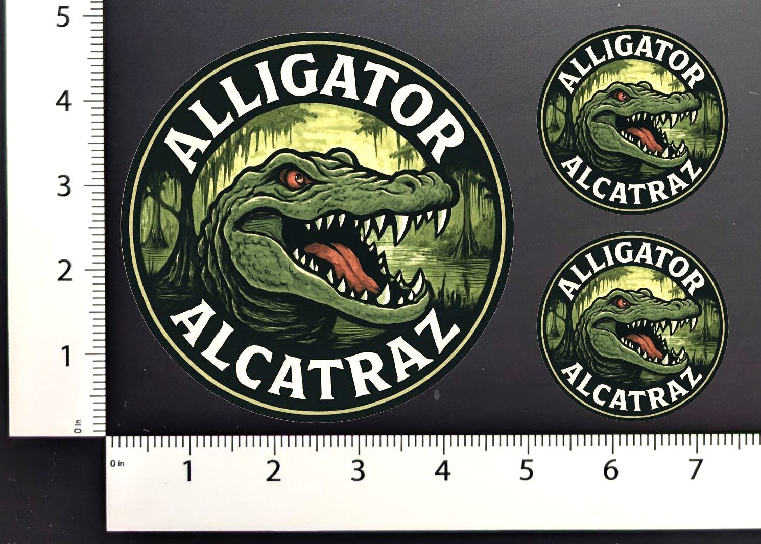 Alligator Alcatraz 3 Pack Sticker Set / 4.5" & 2" novelty / Gator Gitmo / YETI