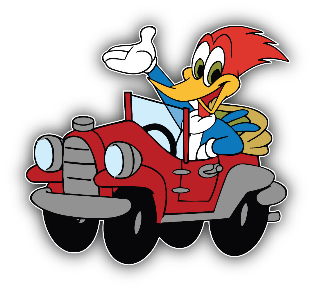 Woody Woodpecker Cartoon Driver Sticker Bumper Decal – "SIZES"