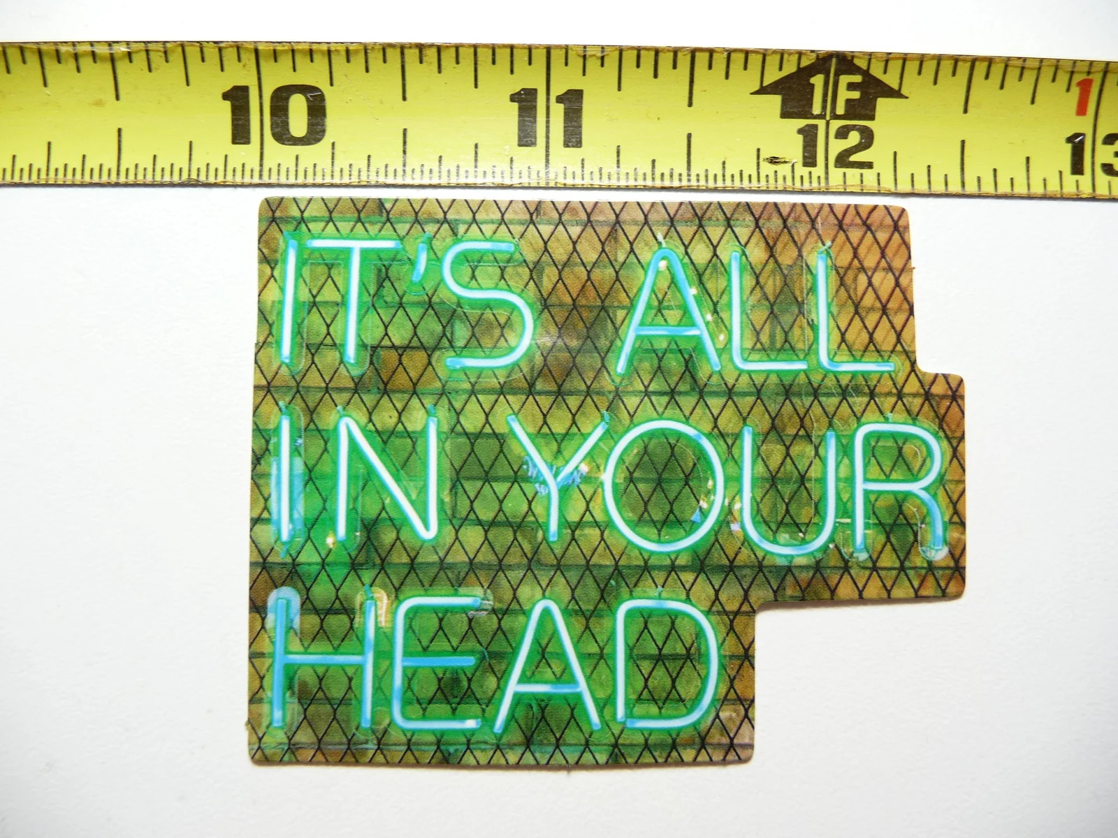 IT'S ALL IN YOUR HEAD SMALL STICKER DECAL SCRAPBOOKING POSITIVE MOTIVATE WORDS