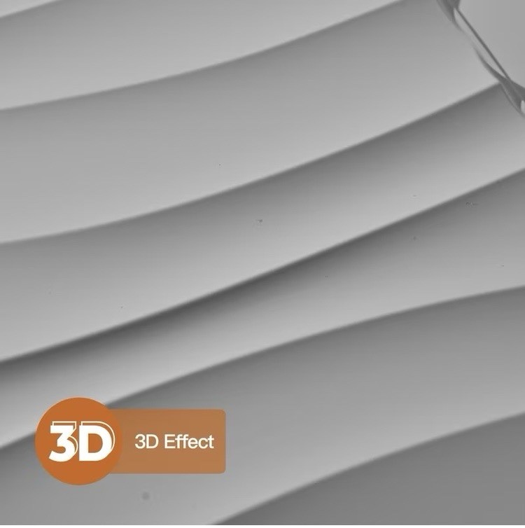 30 PIECES 3D Wall Panel Tile PVC Wave Wall Design White 11.7" x 11.7" Paintable