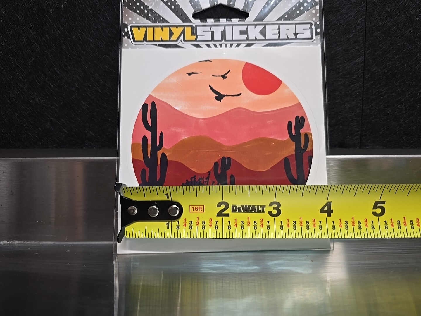 Desert Sunset Vinyl Sticker – 4in x 4in