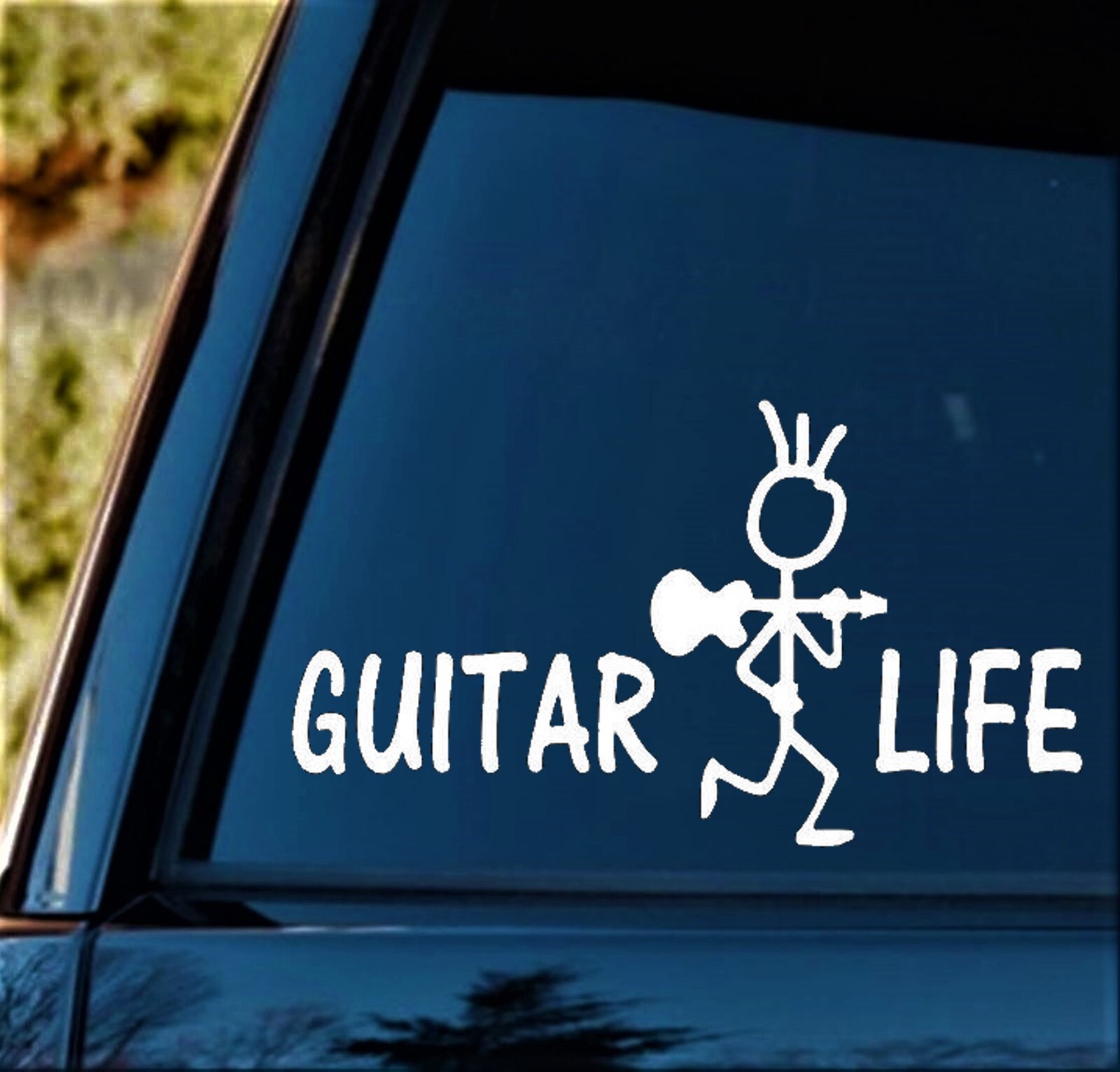 Guitar Life Decal Acoustic Electric Sticker for Car Strap Strings Folk Amp D1065