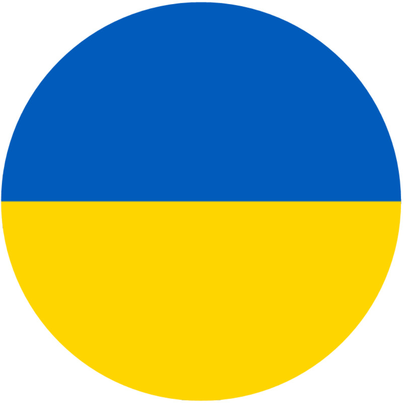 Ukraine Flag – 3 Inch Circle Sticker 3" x 3" – Ukrainian Yellow Blue