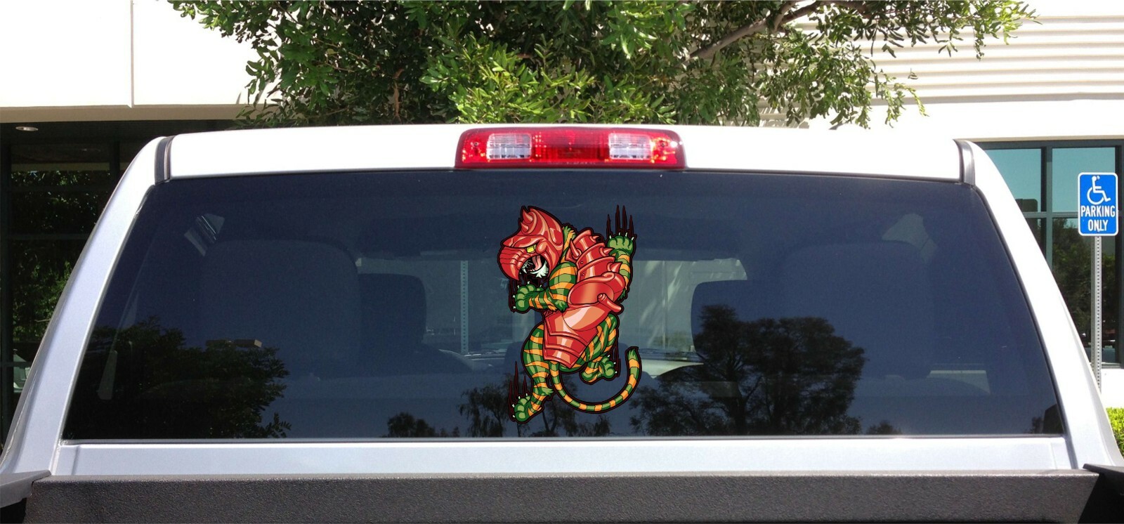 22-13 He-Man Battle Cat climbing Art Illustration Laptop UV DTF Decal Sticker