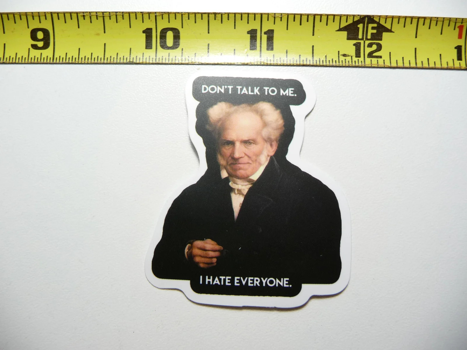 ARTHUR SCHOPENHAUER DON’T TALK TO ME SMALL STICKER DECAL FUNNY PARODY FAMOUS