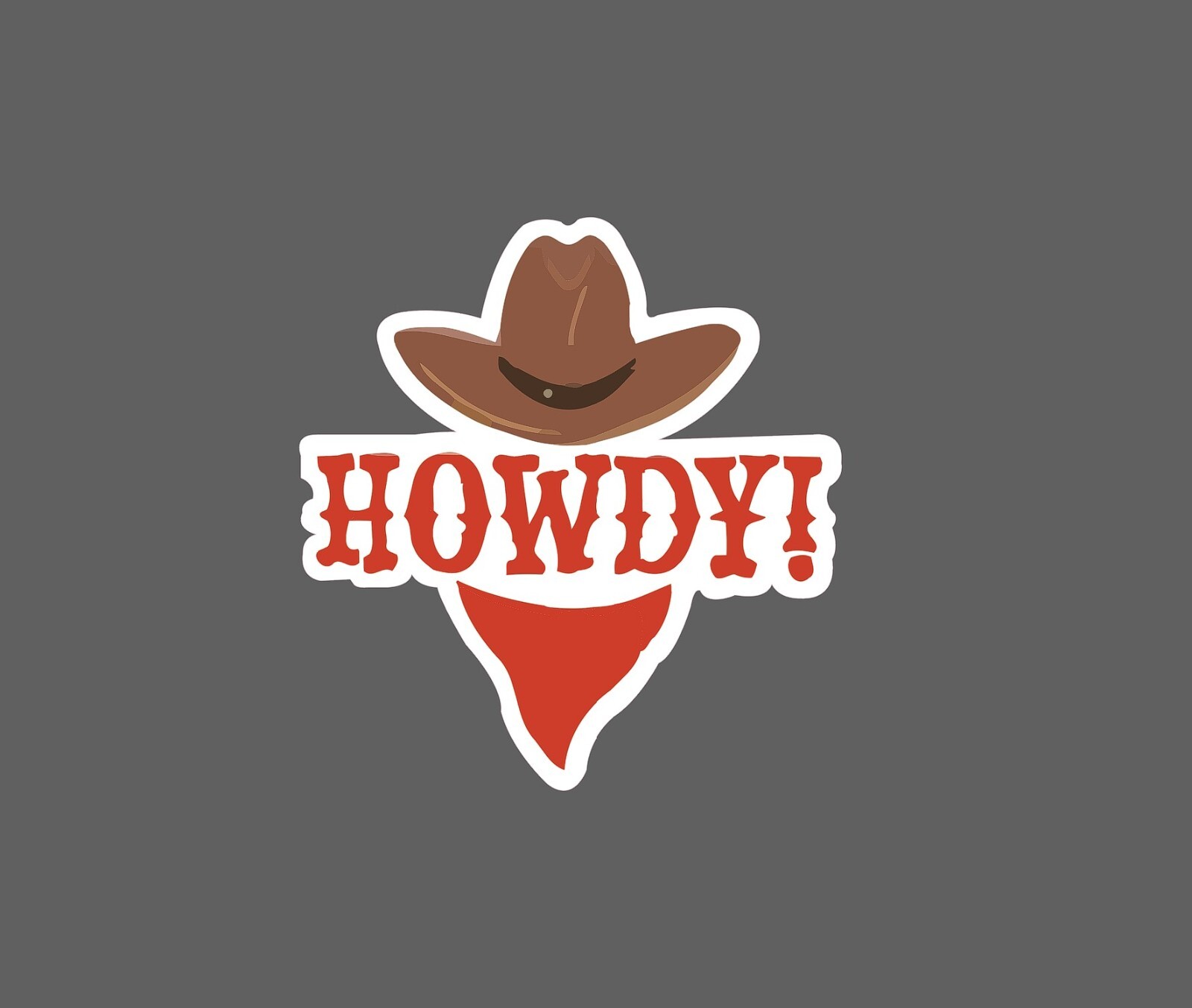 Howdy Sticker Bandana Cowboy Hat Waterproof – Buy Any 4 For $1.75 EACH Storewide