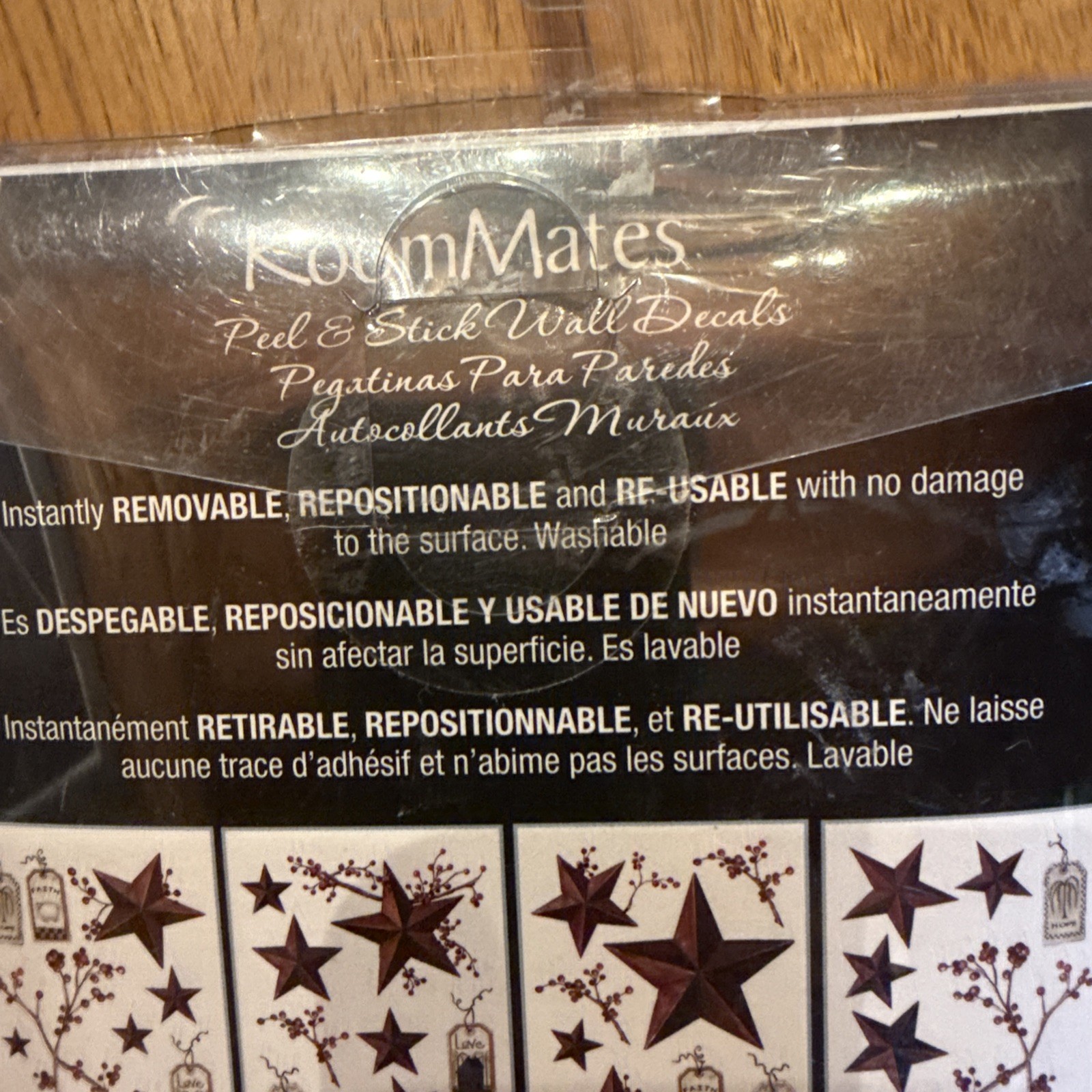 Roommates Rmk1276scs Country Stars And Berries Peel And Stick Wall Decals NIP