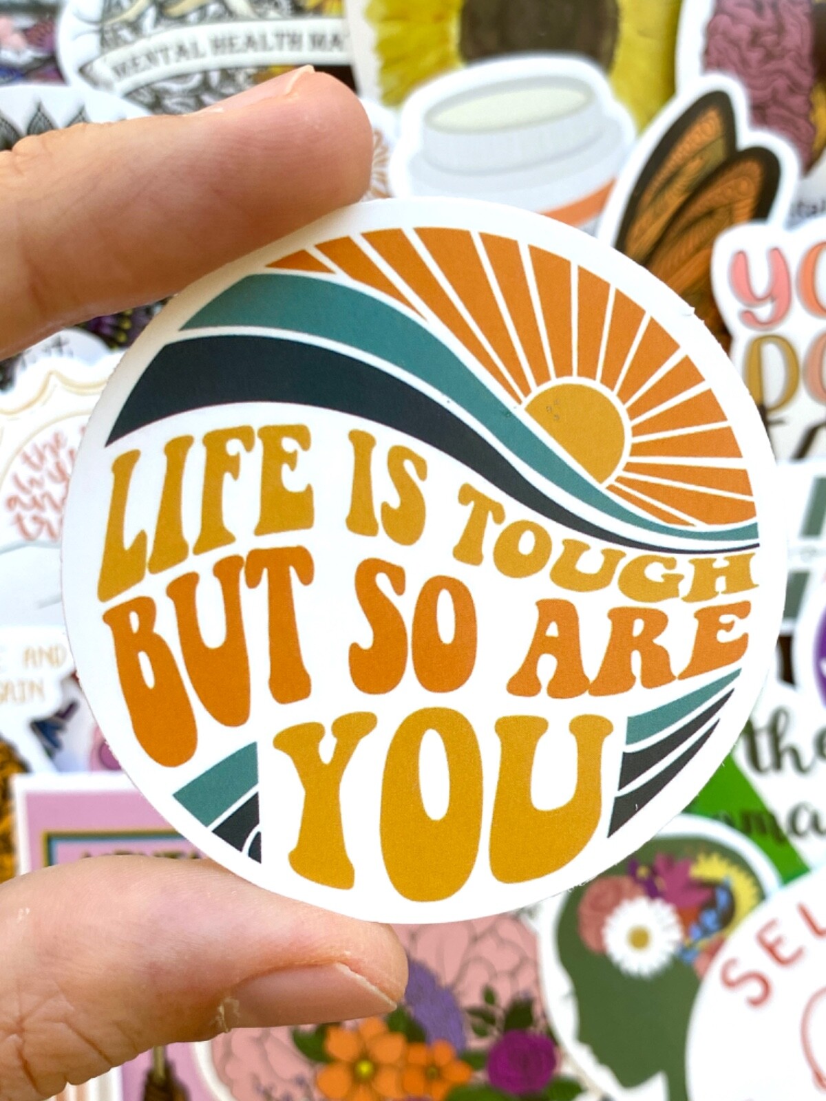5-50 pcs Mental Health Stickers, Inspirational Motivational Vinyl Laptop Decals