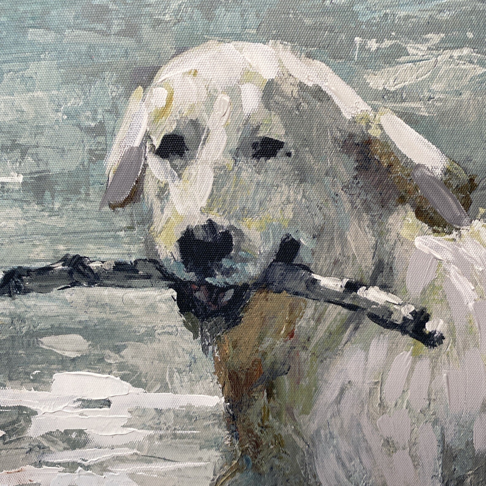 Marmont Hill Stick with Me Painting Print on Wrapped Canvas 18x18x1.5