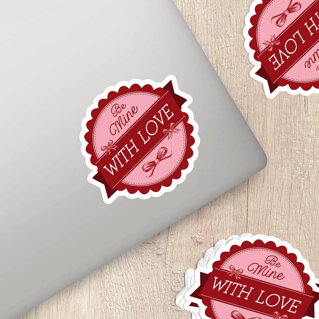 Be Mine With Love Vinyl Sticker
