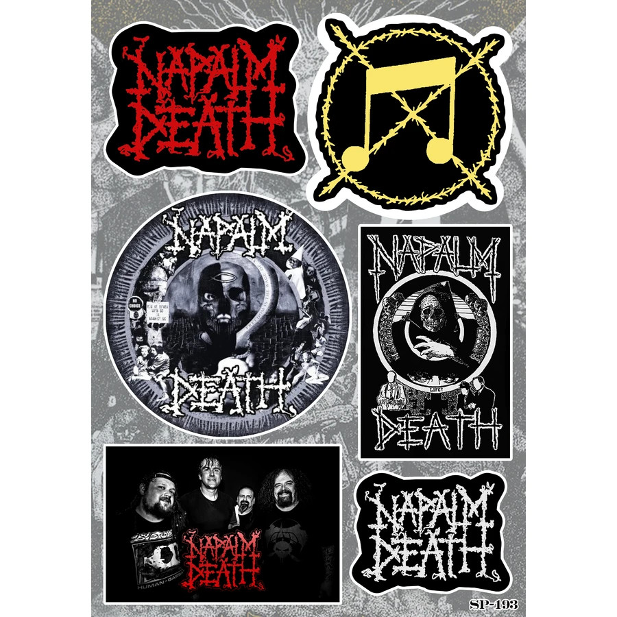 Napalm Death Sticker Pack | Smear Campaign Grindcore Death Metal Band Logo