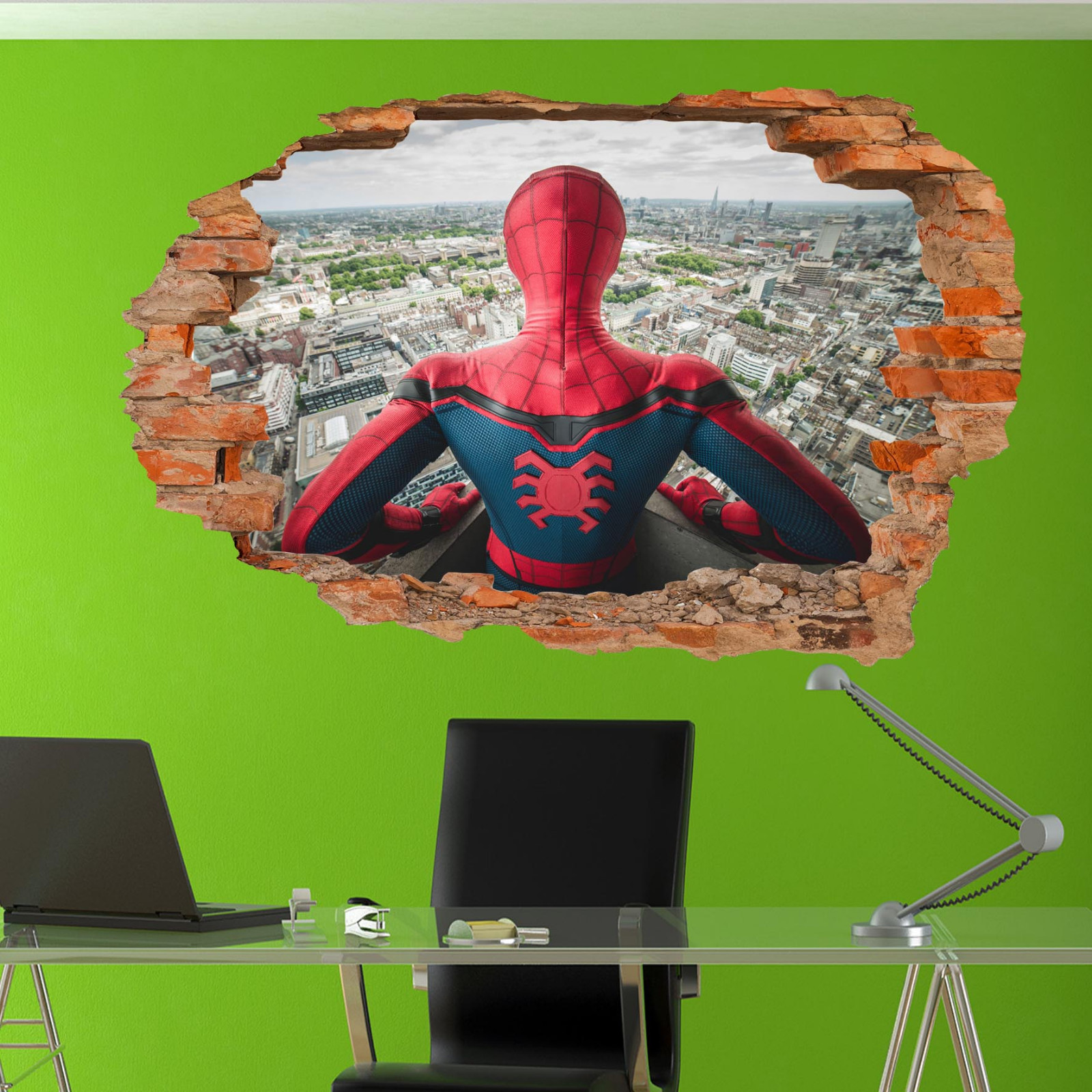 City Superhero Spiderman Wall Sticker Art Poster Mural Decal Kids Bedroom ST5