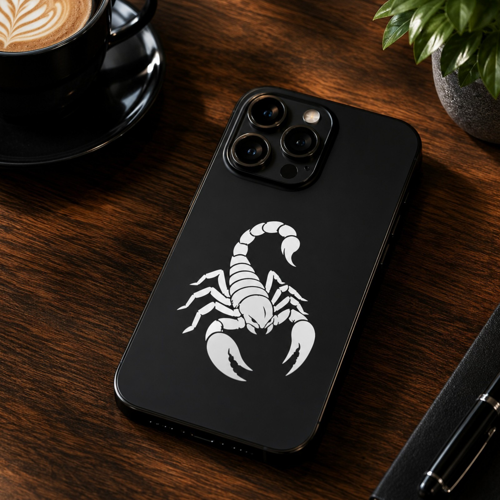 Scorpion Decal Sticker – Tribal Scorpion Silhouette – Car Window Laptop Vinyl