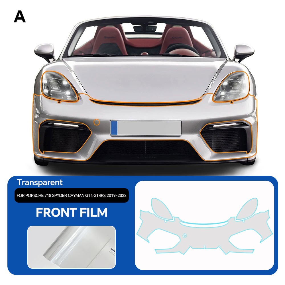 Porsche 718 Spyder 2019-2023 Precut Kit Paint Protection Film Clear Bra PPF TPU