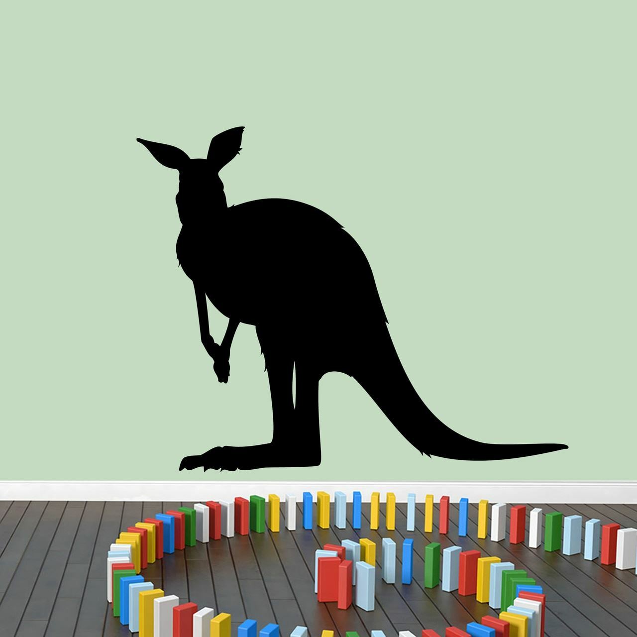 Kangaroo Silhouette Wall Decal – Animal, Kids, Nursery, Playroom, Wall Sticker